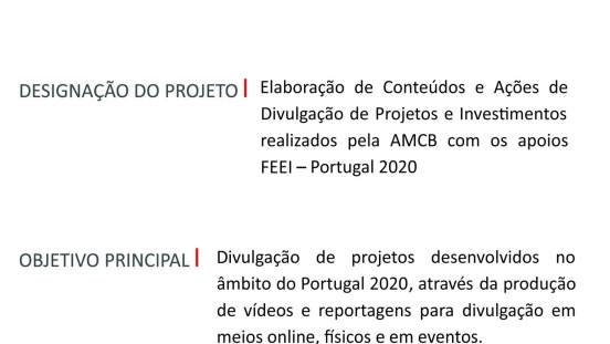 AMCB desenvolveu vários projetos no âmbito do programa operacional “Portugal 2020”
